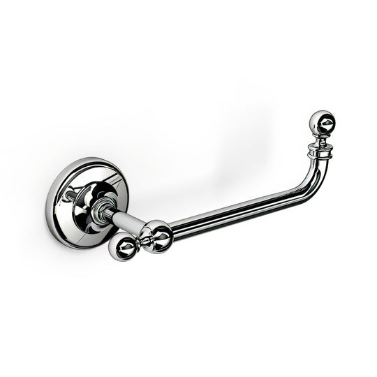 Albany open toilet roll holder chrome with chrome finish and ornate spherical accents in a classic elegant design