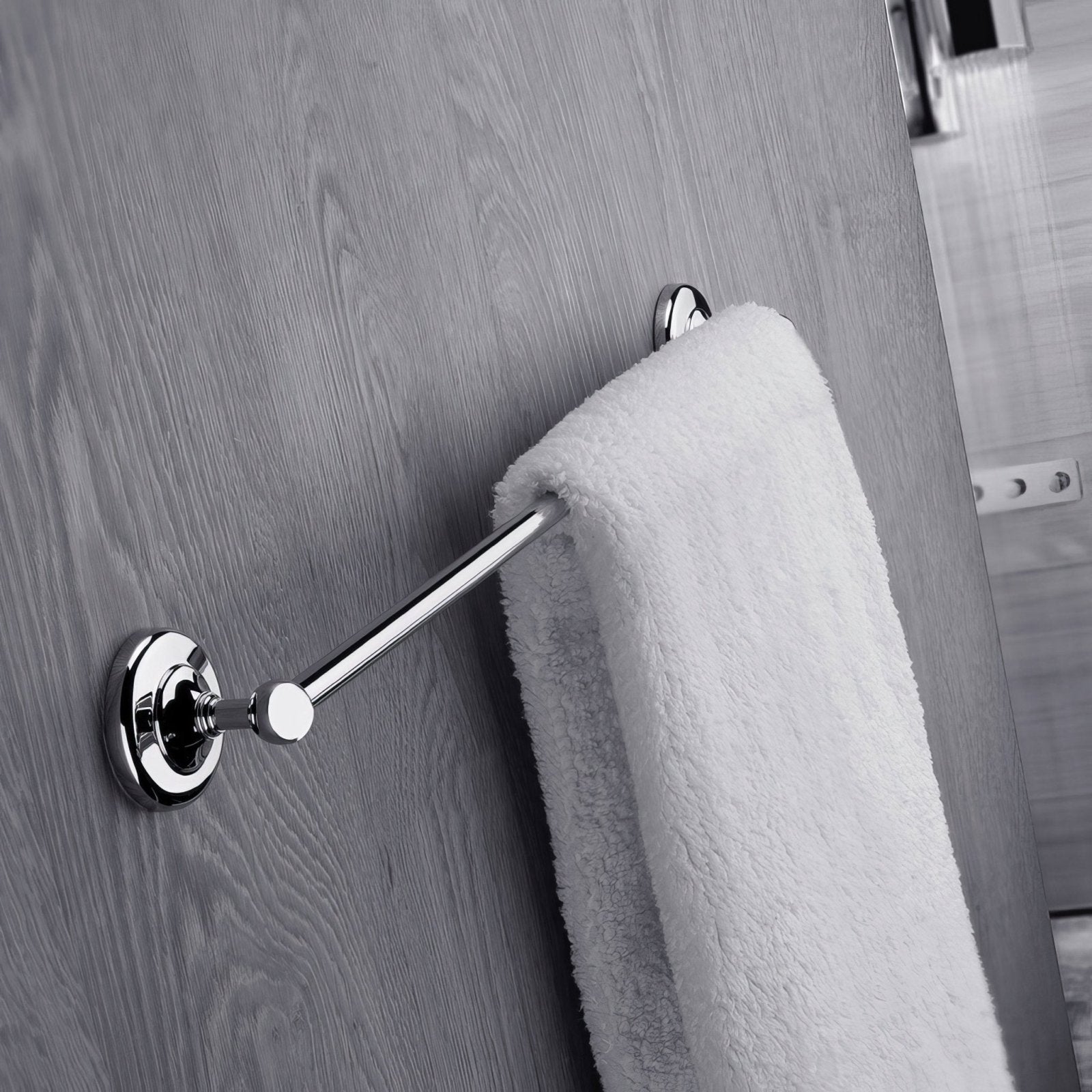 Albany Towel Rail 55cm Chrome in a bathroom setting