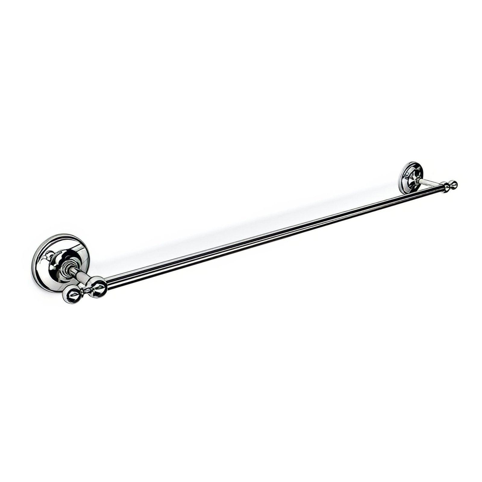 Albany towel rail 55cm chrome double towel rack with chrome finish ornate circular wall mounts and decorative finials
