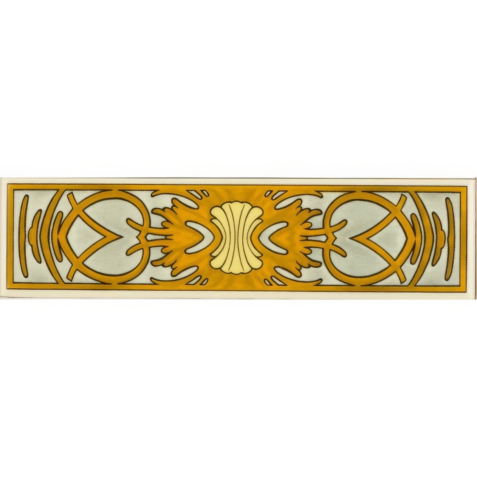 Alphonse Mucha Evening Reverie Quarter Tile on County White