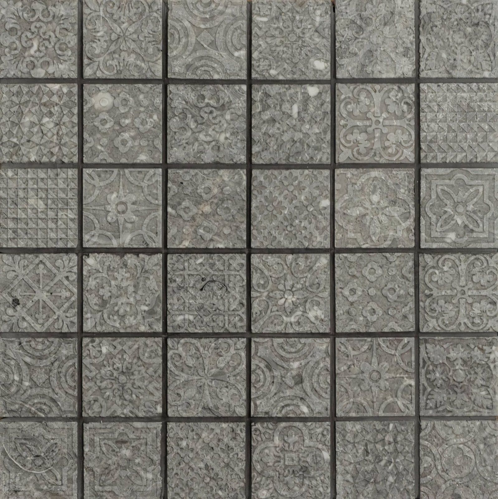 Alto Grey Marble Patterned Mosaic