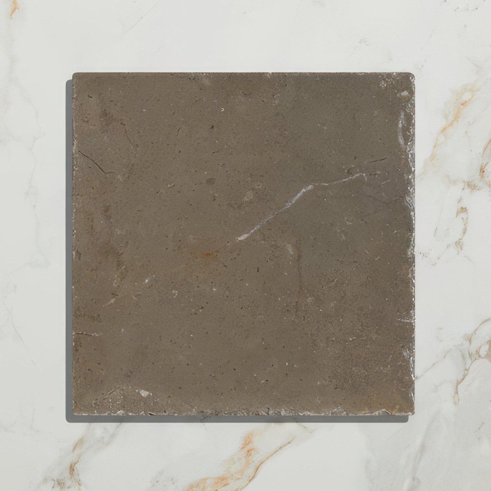 Square gray amaya limestone tumbled cabochons with natural veining and slightly rough uneven edges
