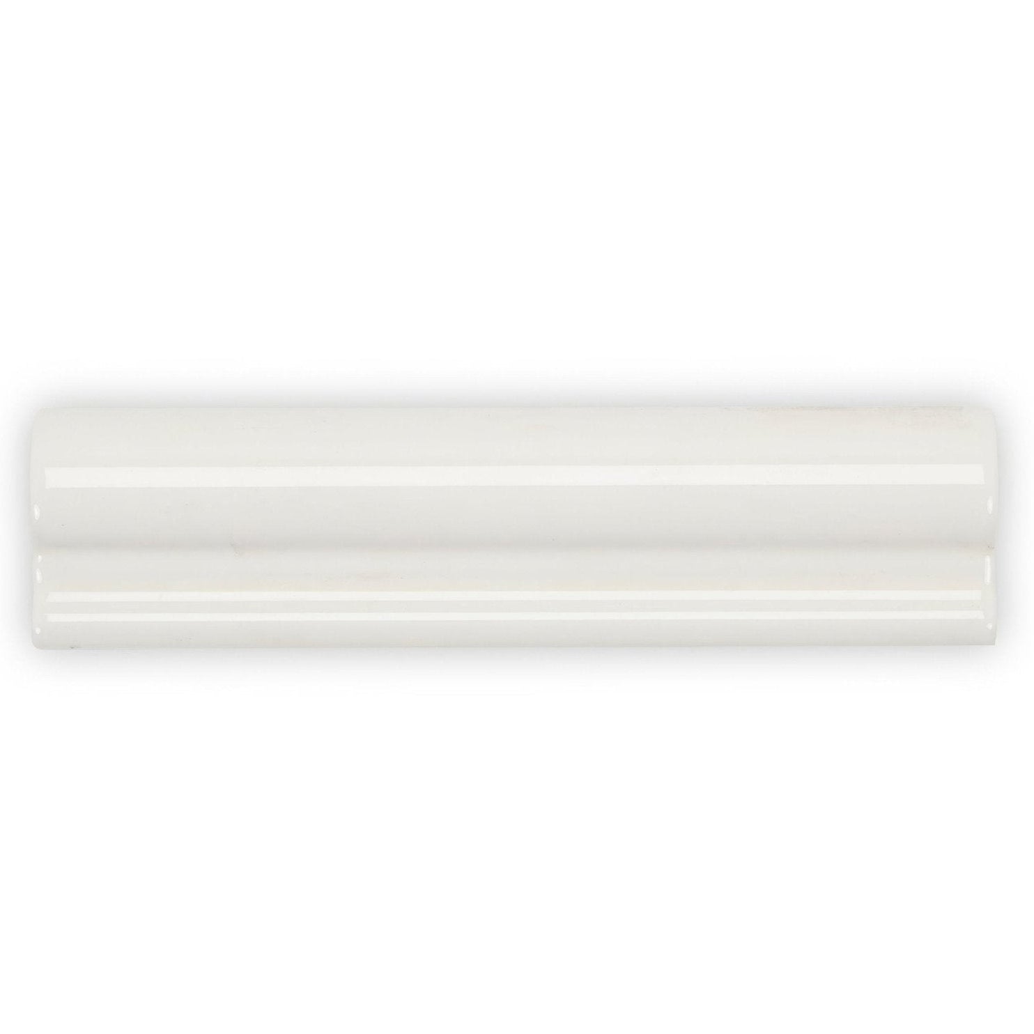 Andalucia cream glazed dado ceramic tile in cream color with a glossy finish and subtle horizontal center groove