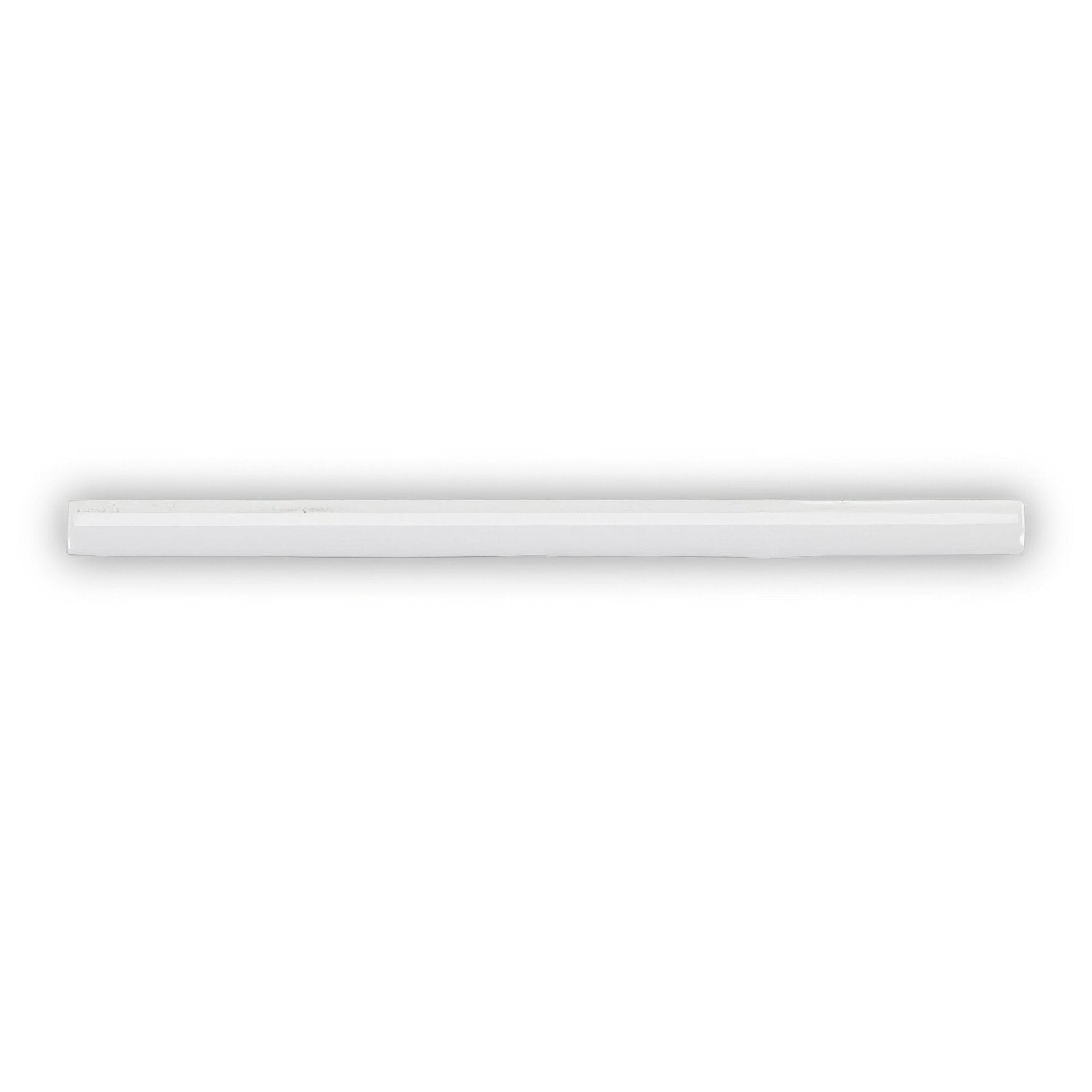 White rectangular ceramic tile with smooth glossy finish from Andalucia White Glazed Pencil collection