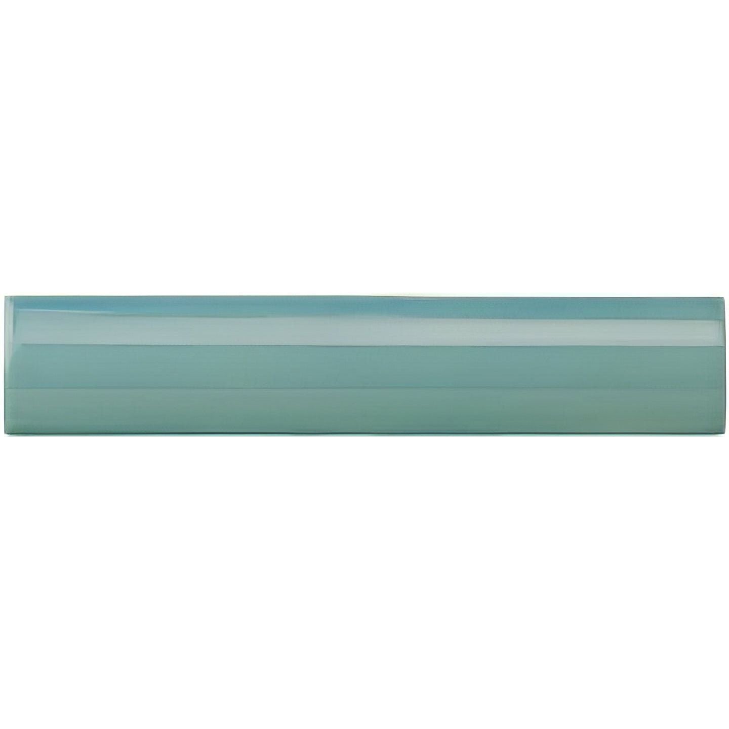 Aqua source external corner trim in sleek glossy teal with a subtle gradient and smooth modern edges