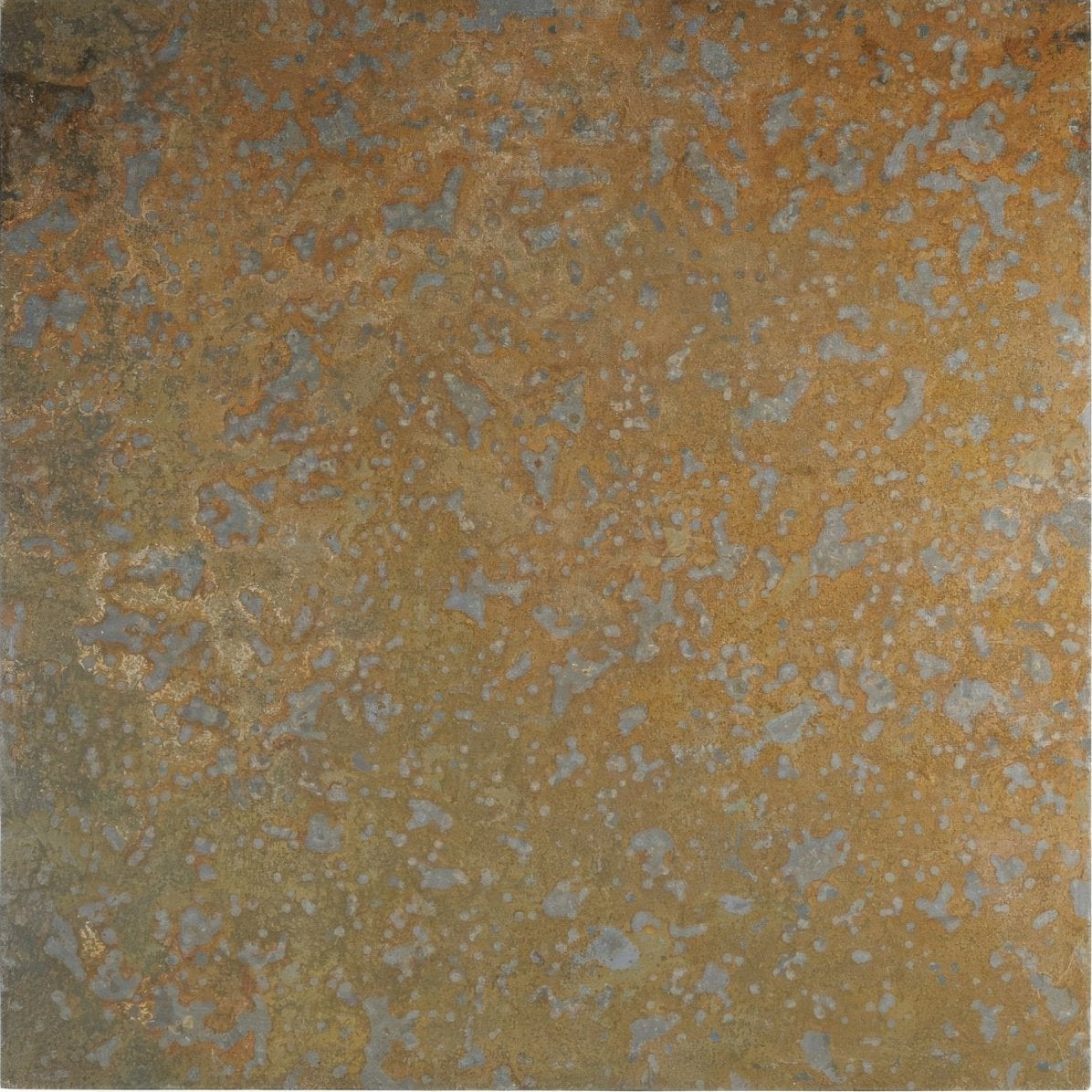 Rustic copper toned ardosia diamond sawn edge metal tile with weathered patina finish 60 x 60cm