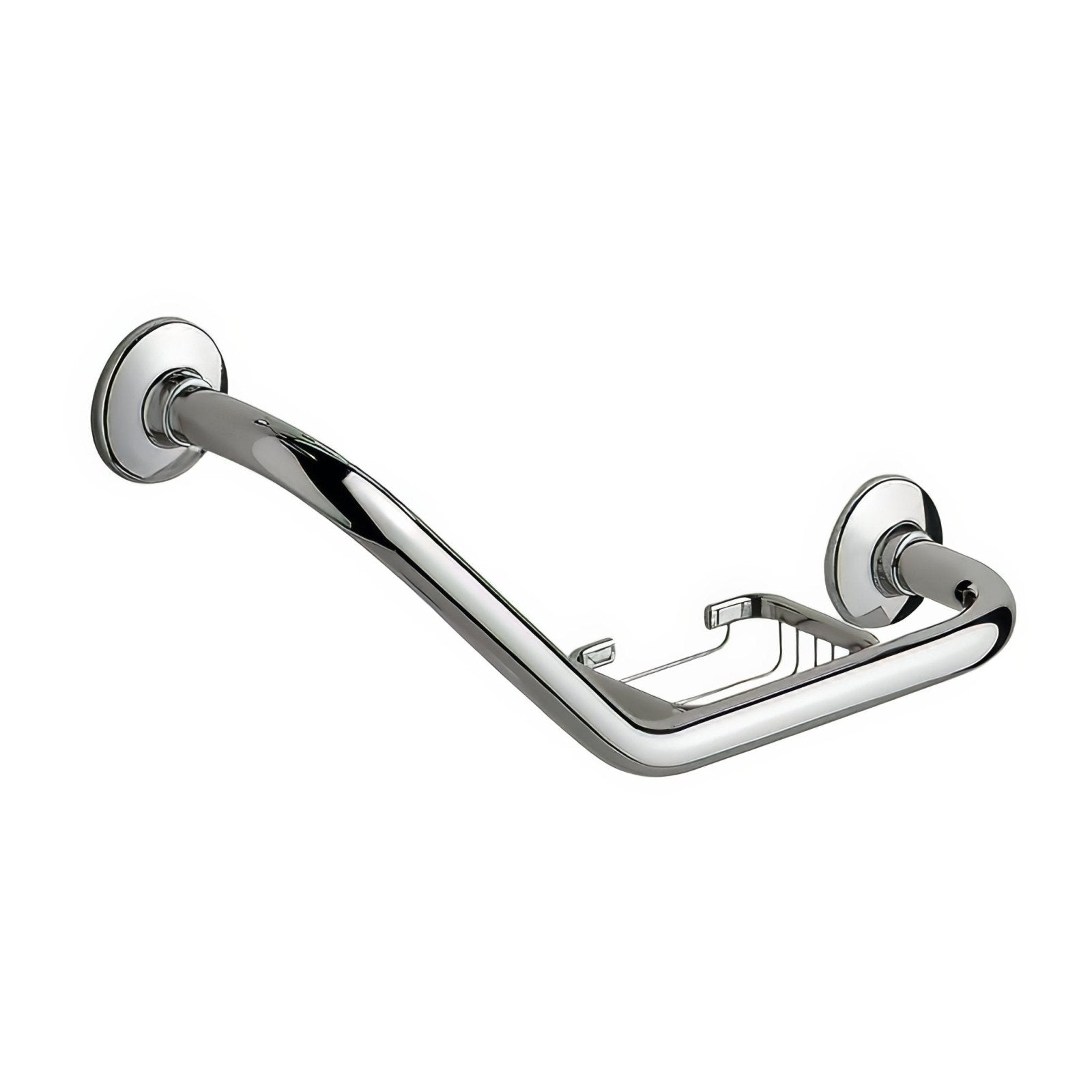 Ascot Grab Bar with Basket Chrome