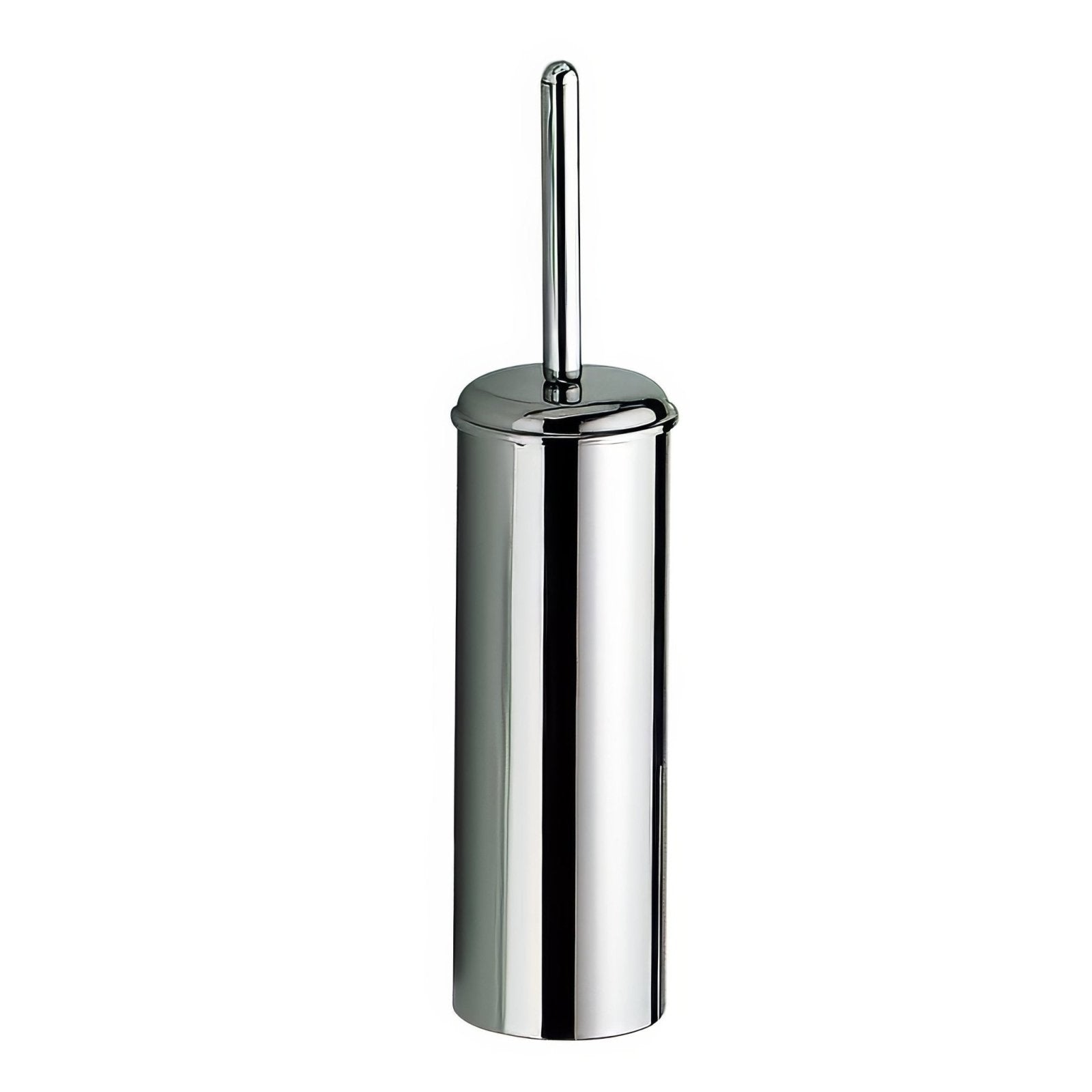 Ascot Hotel toilet brush freestanding chrome with sleek cylindrical chrome-finished holder and matching handle