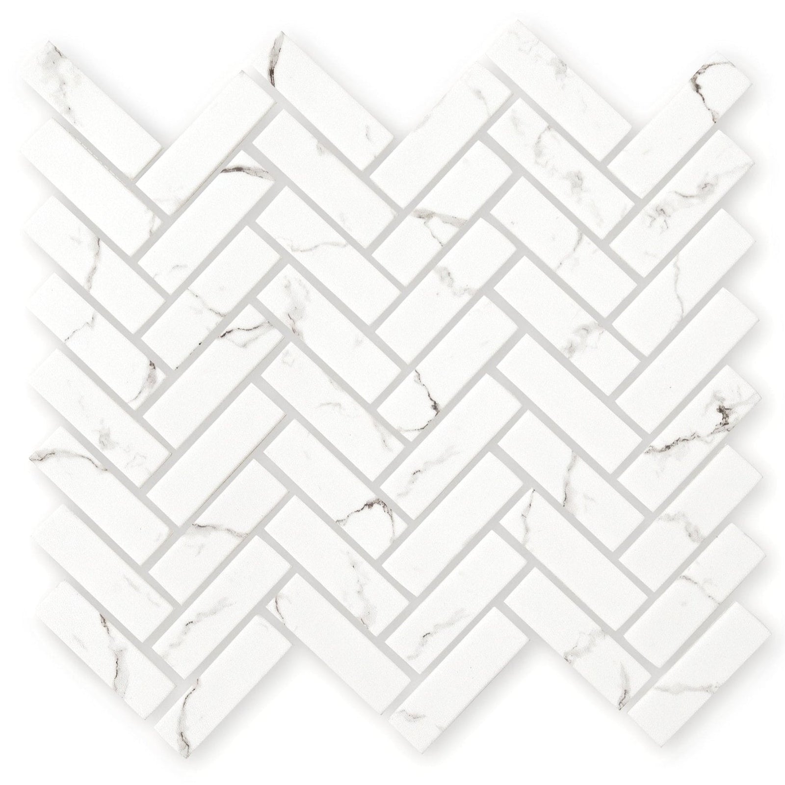 Aspen Herringbone Mosaic Wall & Floor Tile in a bathroom setting