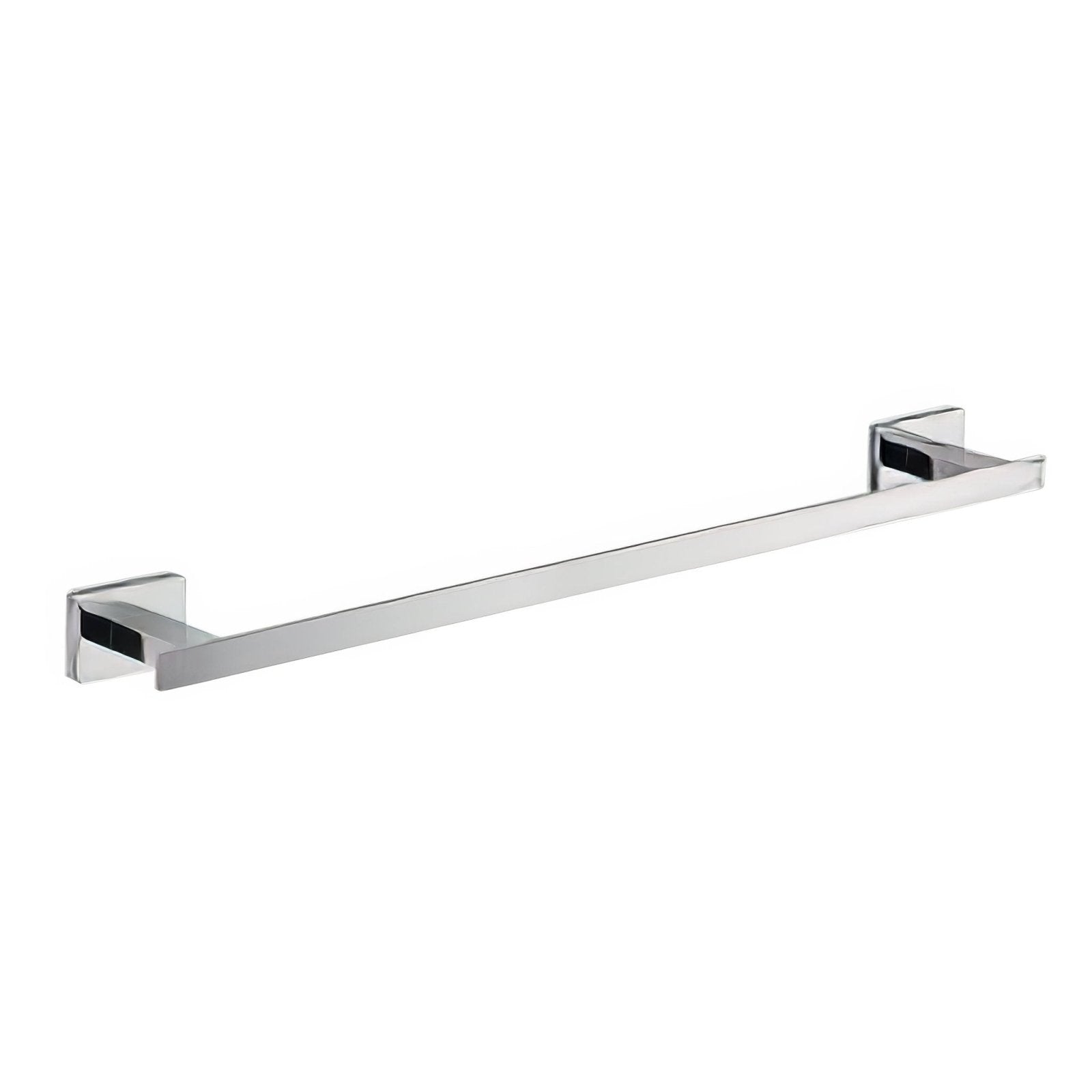 Atena towel rail 45cm chrome rectangular towel rack with chrome finish and square mounting brackets for modern bathrooms