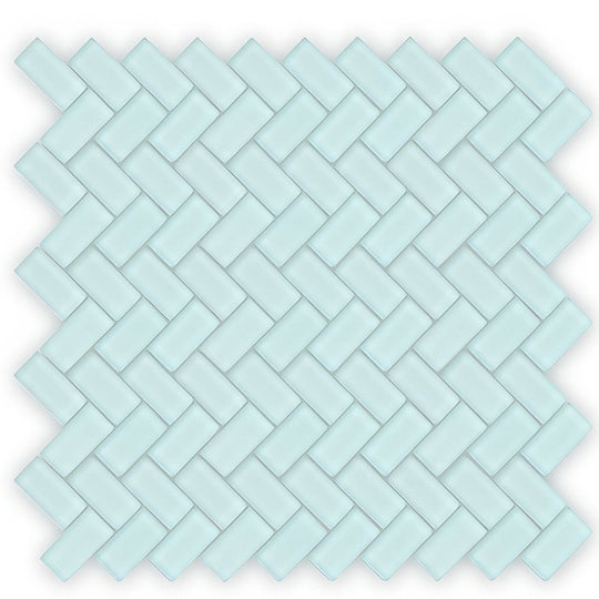 Aurora Herringbone Green Mosaic
