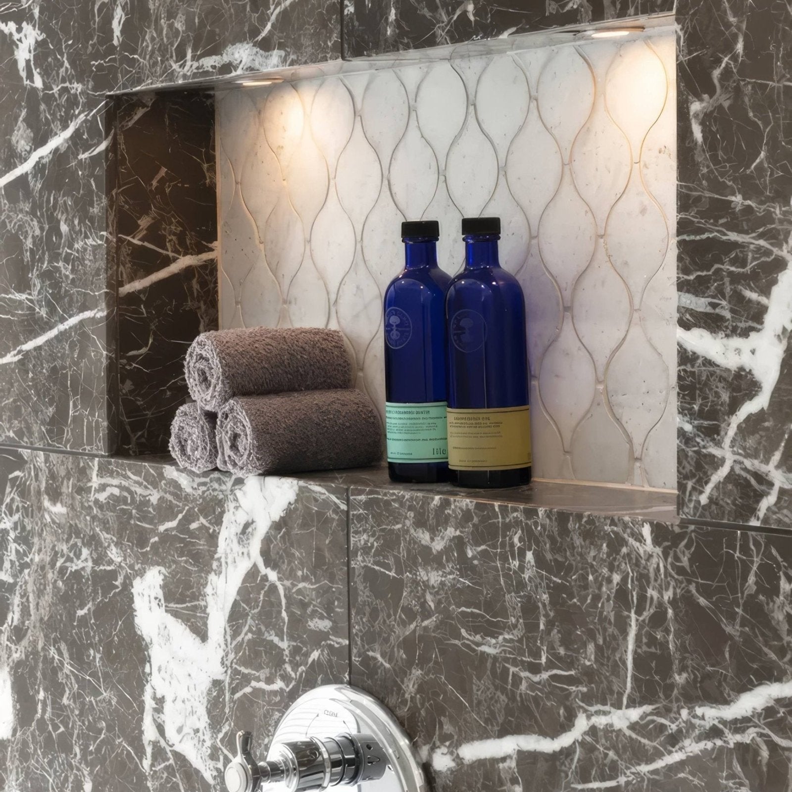 Avante Garde Marble Honed 61 x 40cm in a kitchen setting