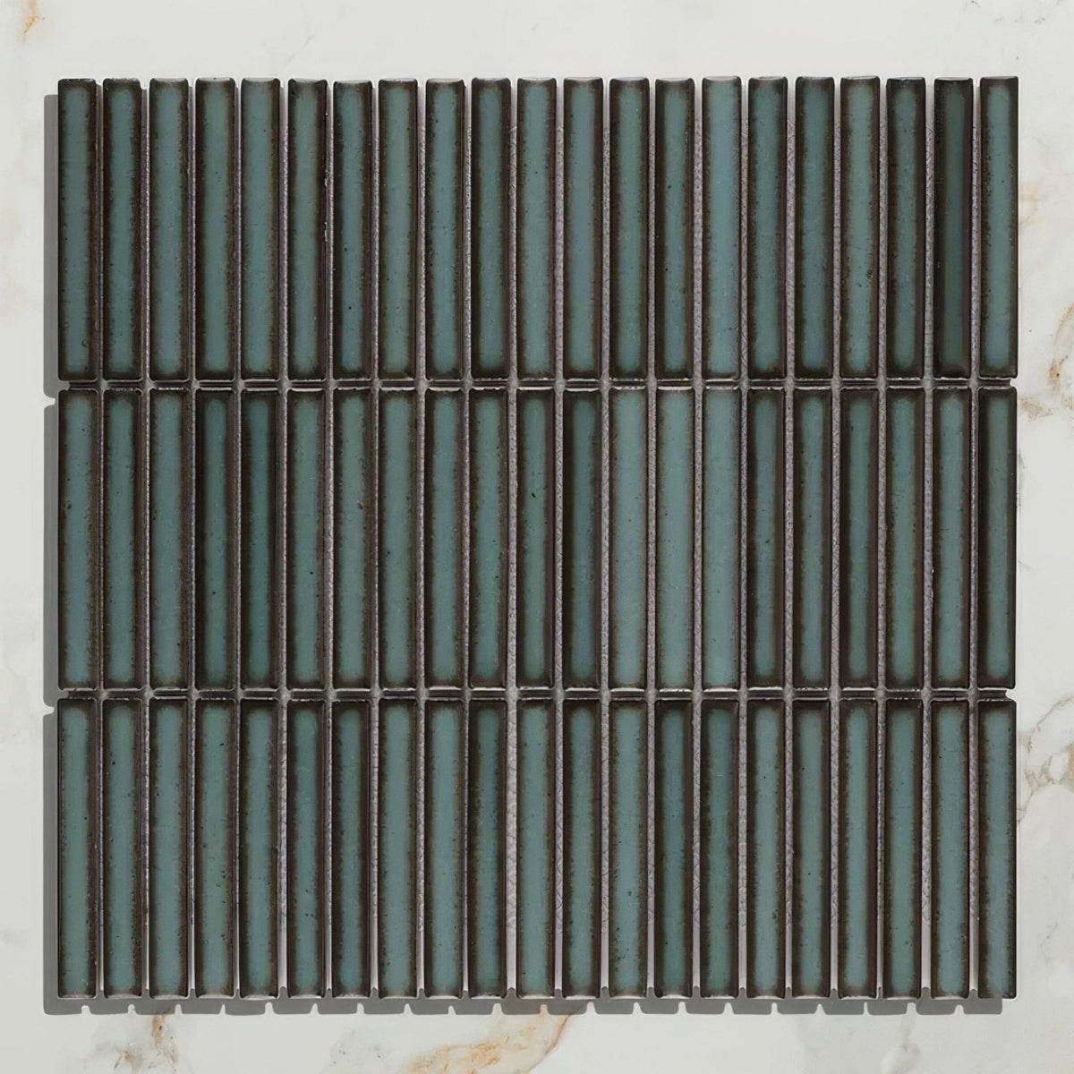 Bamboo Lustre Porcelain Mosaic Teal – detail view 3