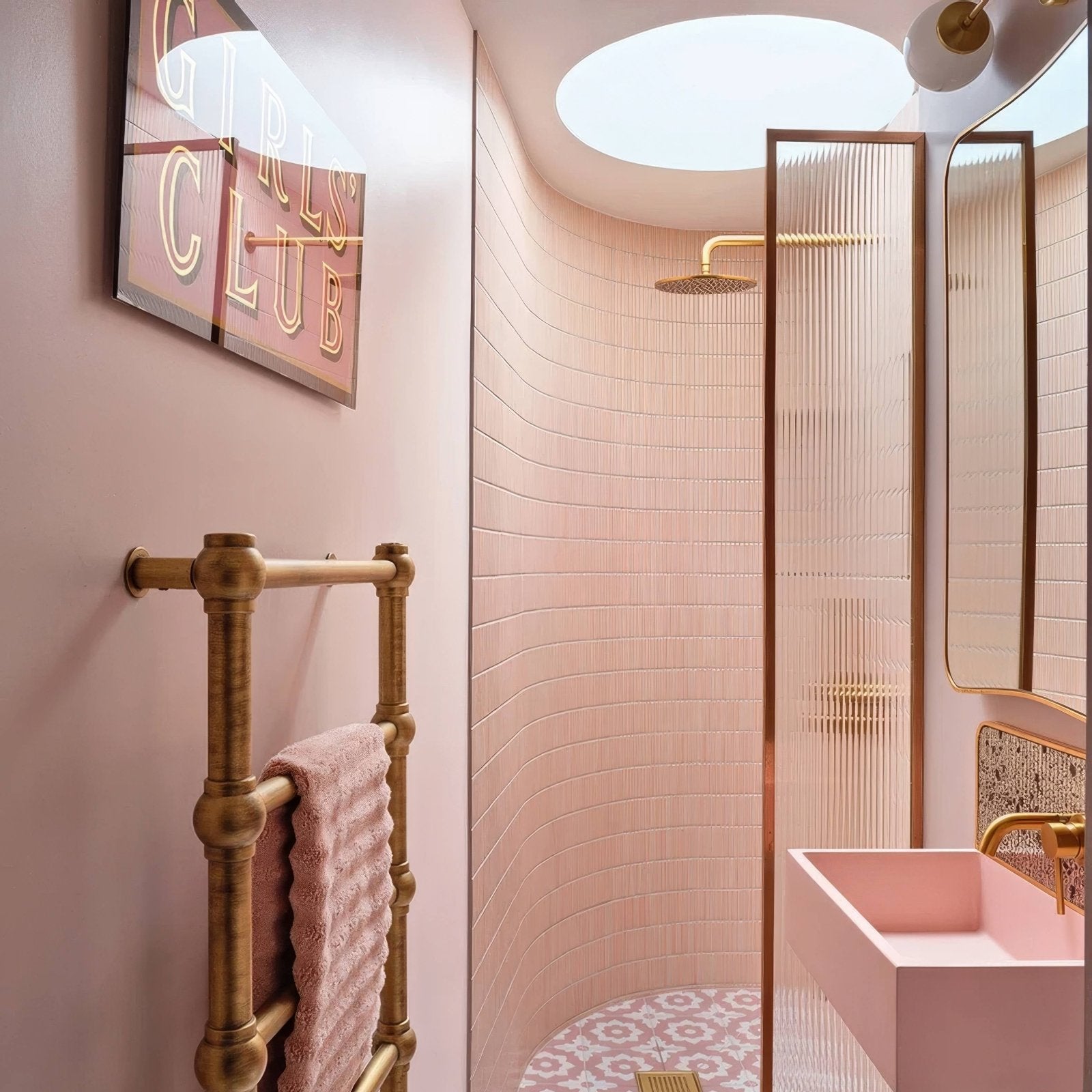 Bamboo Porcelain Mosaic Blush – detail view 4