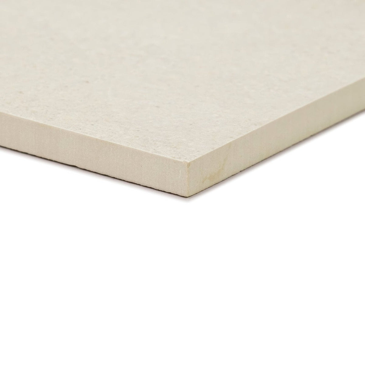 Beige-colored textured particle board sheet with smooth surface and visible edge barbican silk street 30 x 60cm