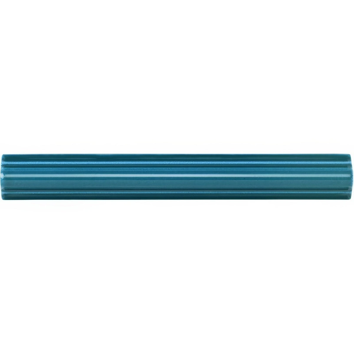 Baroque Blue Astragal Moulding Ceramic Wall Tile 152x21mm - Gloss