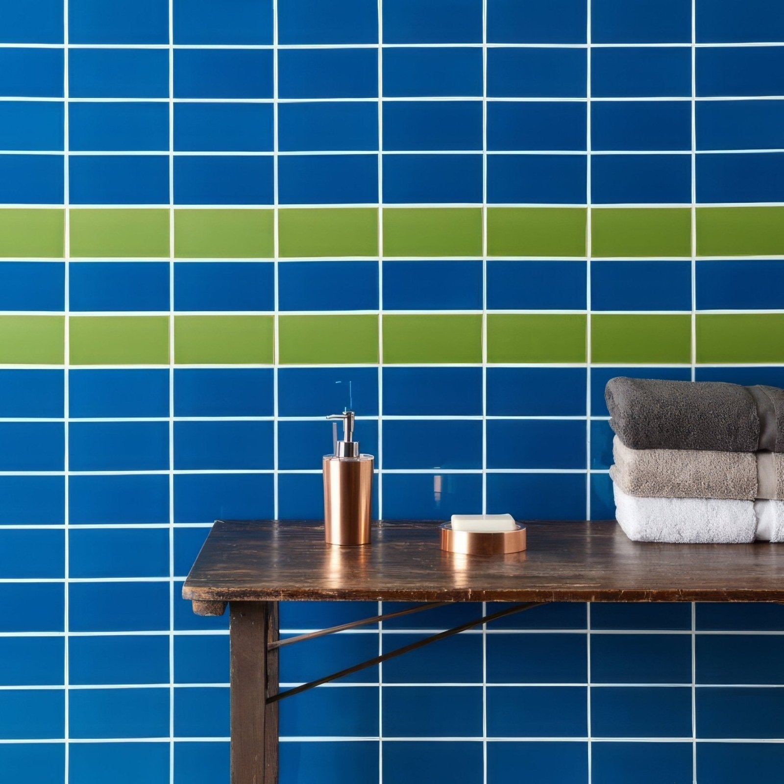 Baroque Blue Half Tile