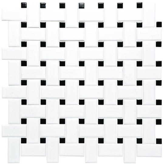 Basketweave Floor Mosaic - alternate view