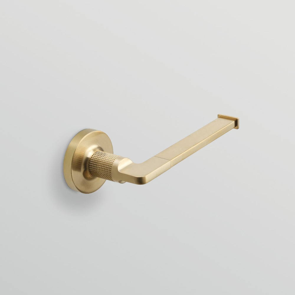 Baxter Open Toilet Roll Holder in Brushed Brass - Origins Living, view 2