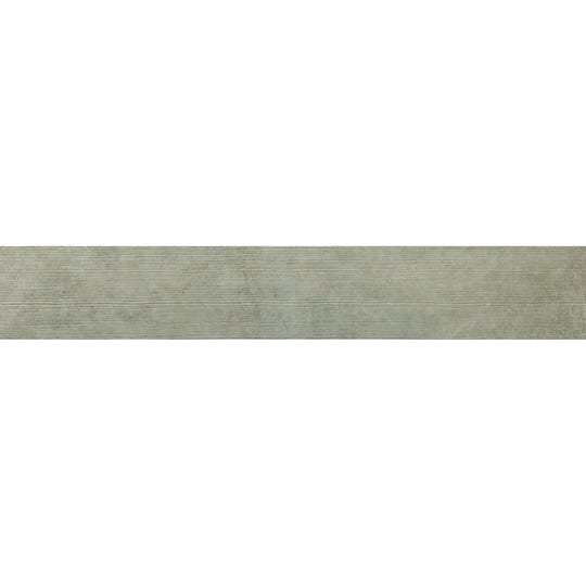 Berliner sand line rectangular light gray concrete tile with textured surface and subtle horizontal grooves
