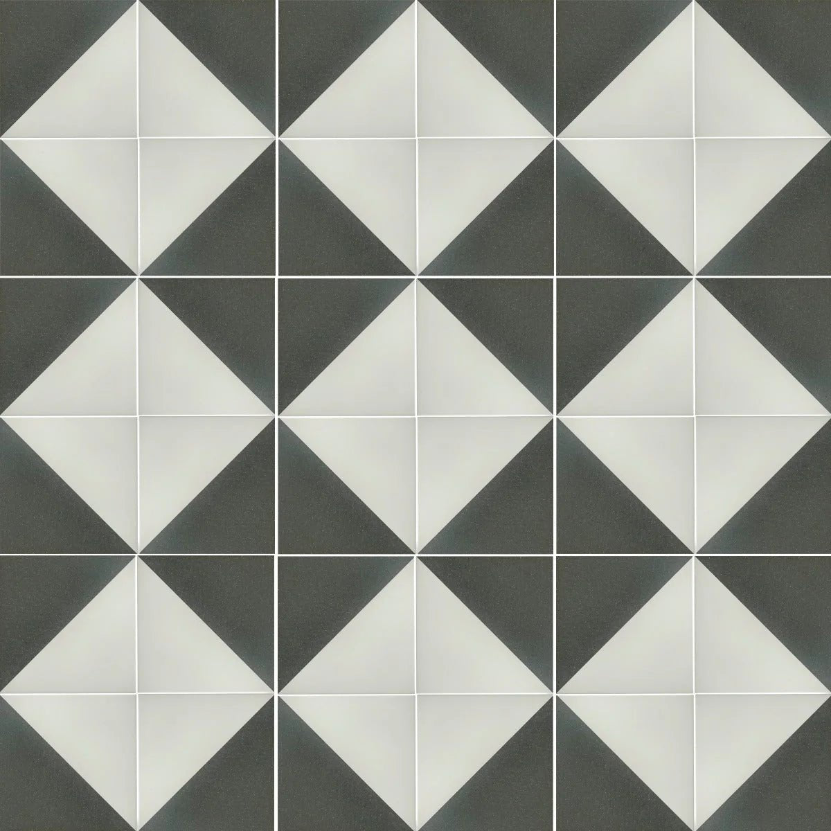 Bert & may black alalpardo porcelain floor tiles with black and white diamond patterned ceramic design
