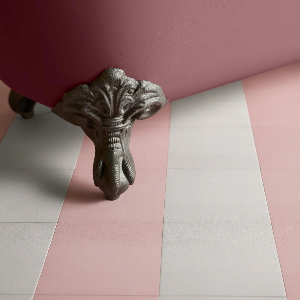 Bert & May Brighton Stone Porcelain Plain Tile in a bathroom setting (3)