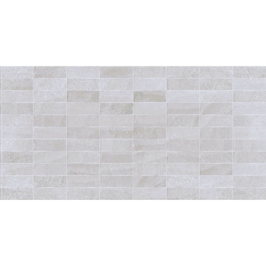 Gray rectangular mosaic tile beton grey next relieve decor with subtle textured surface for wall design