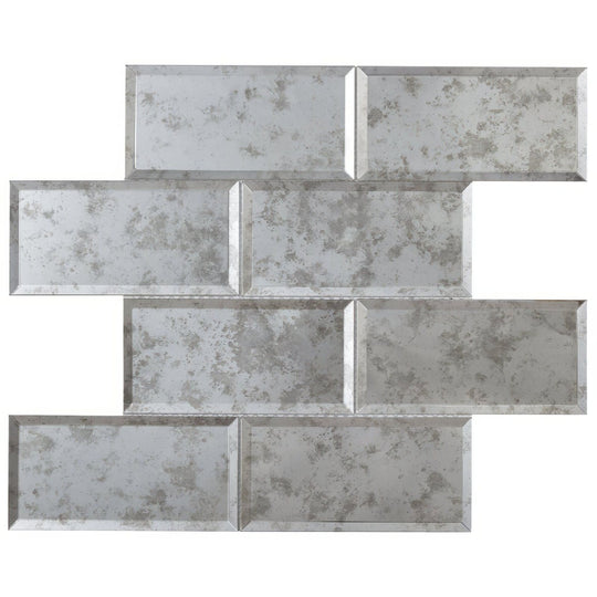 Bevel Antique Mirror Brick Mosaic - alternate view