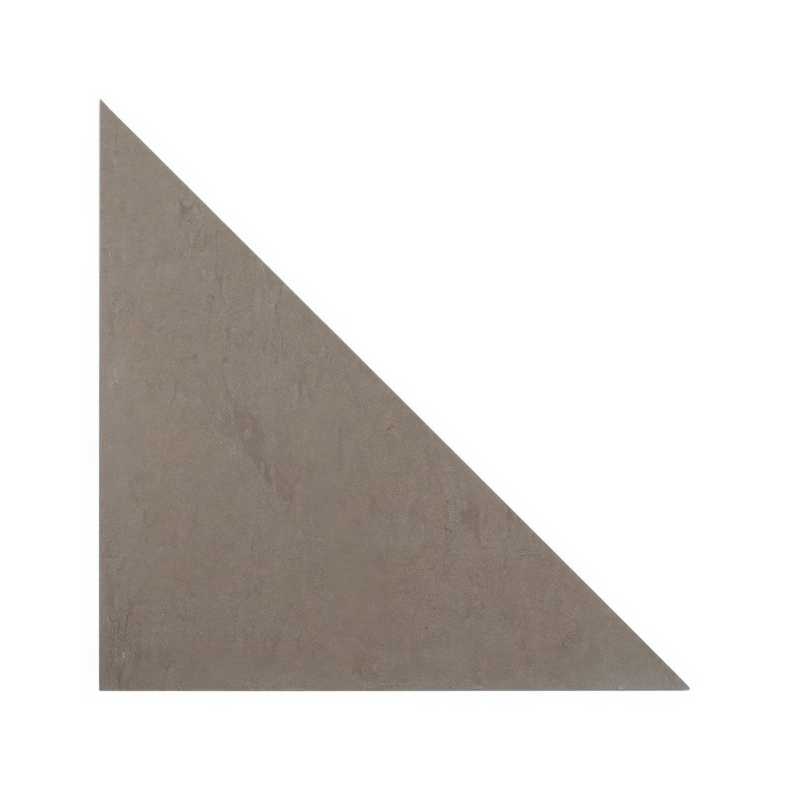 A matte gray blends castano triangle tile with a subtle textured surface designed for stylish wall or floor use
