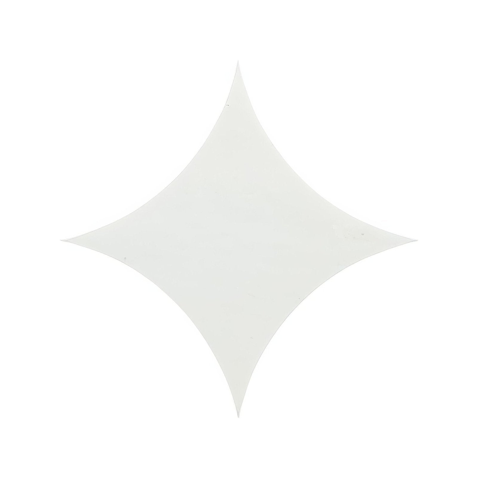 A sleek matte white star-shaped tile with smooth curved edges from the blends East Hampton Star collection