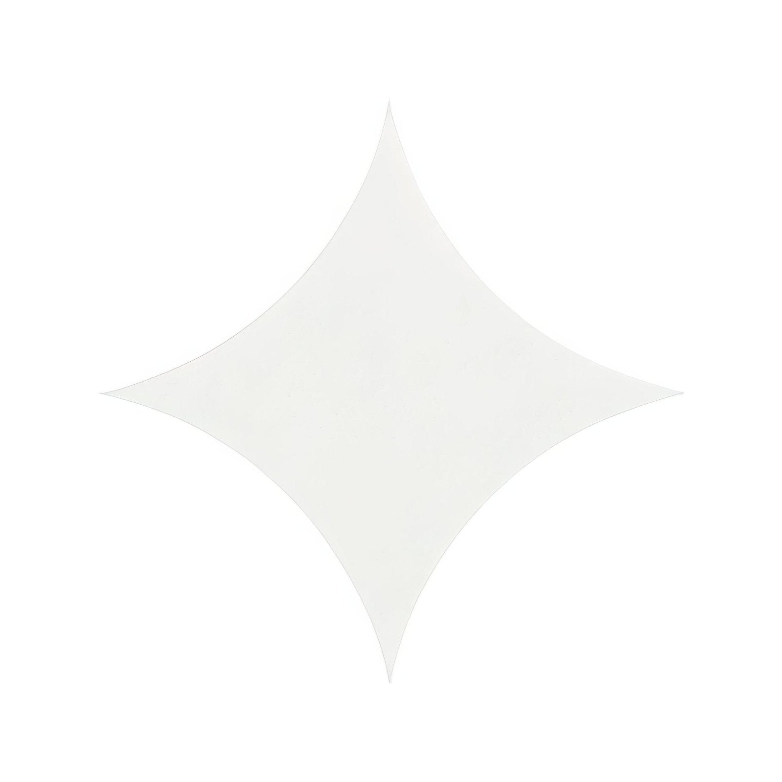 Minimalist white star-shaped ceramic decorative tile with smooth curved edges from blends east hampton star collection