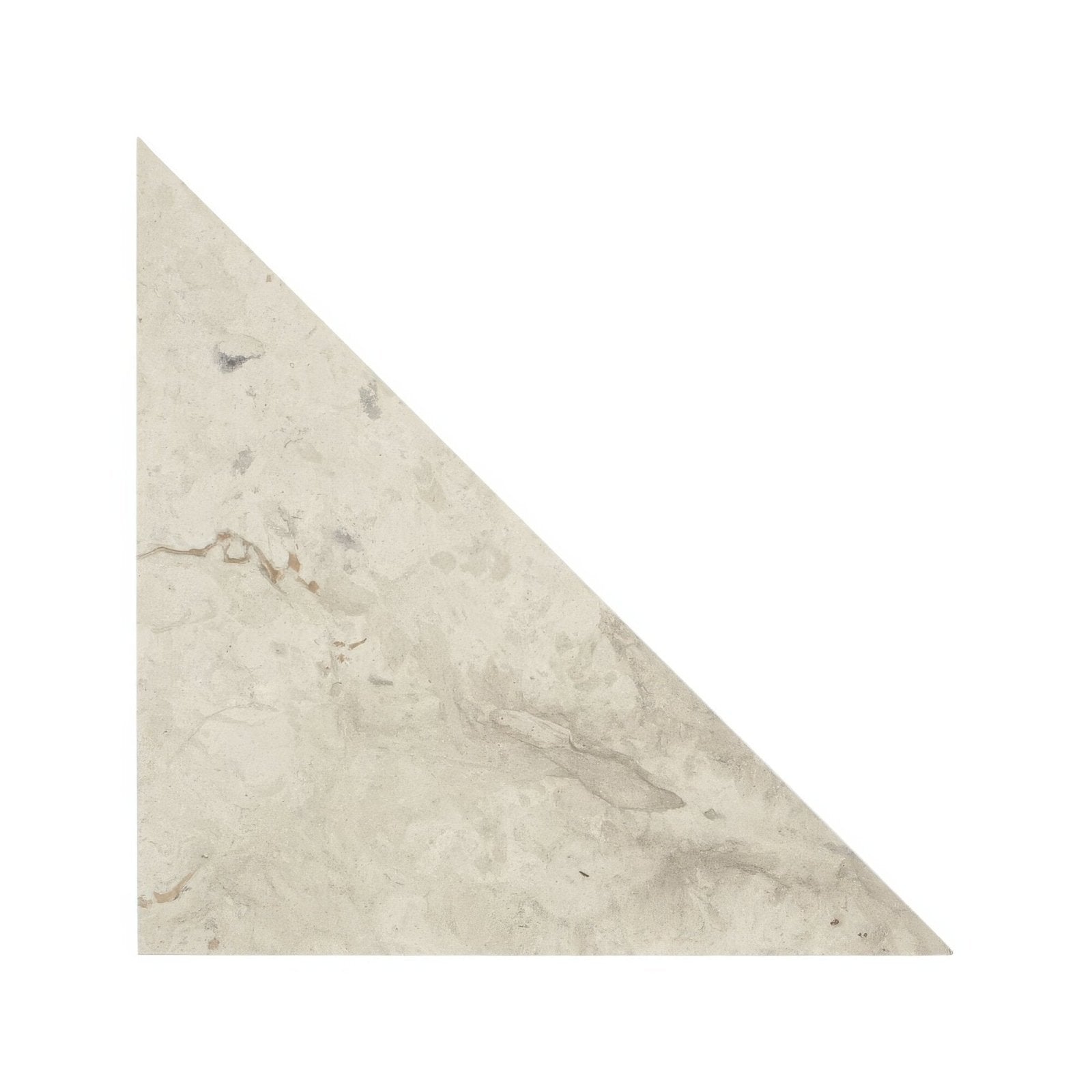 Beige marble tile blends grigio triangle with subtle gray veining for elegant flooring and wall applications