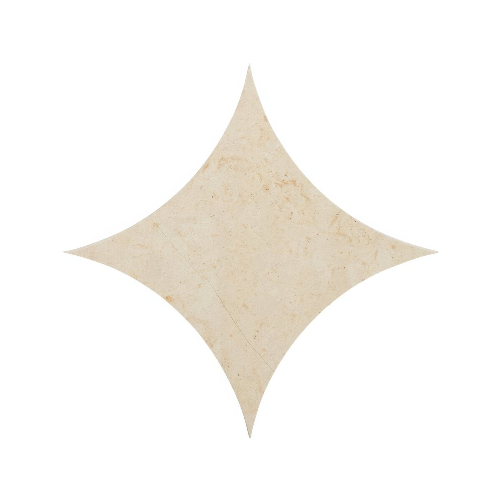 Beige star-shaped marble tile blends tarla star with subtle natural veining for elegant flooring and walls