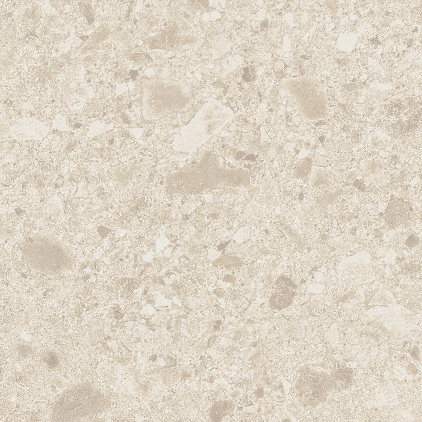 Beige terrazzo countertop boost mix ivory 60 x 60cm with light and dark speckled aggregates pattern
