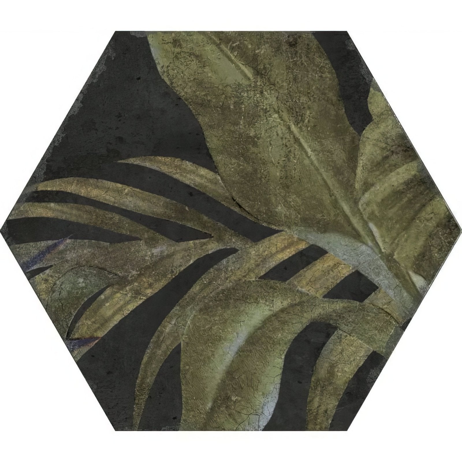 Botanical Hexagon Black Floral