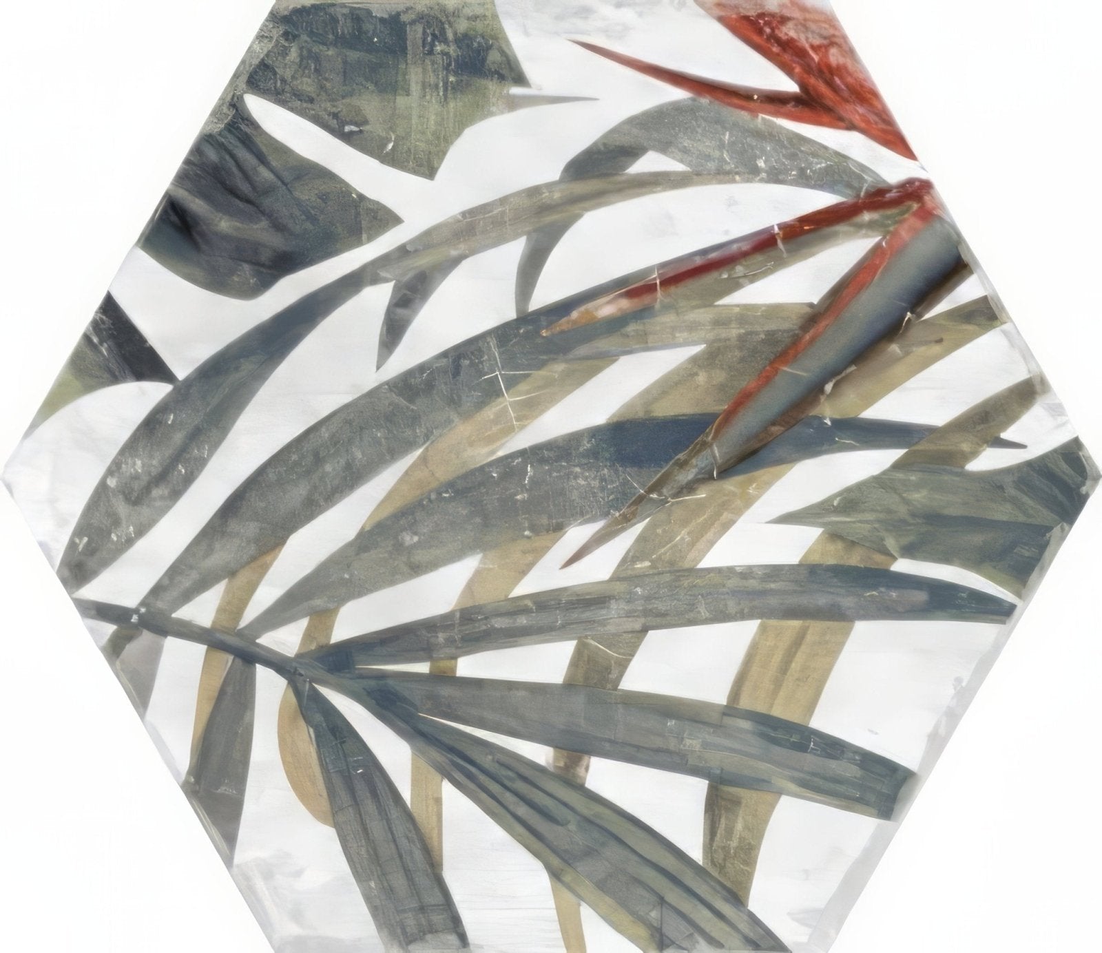 Botanical Hexagon White Floral