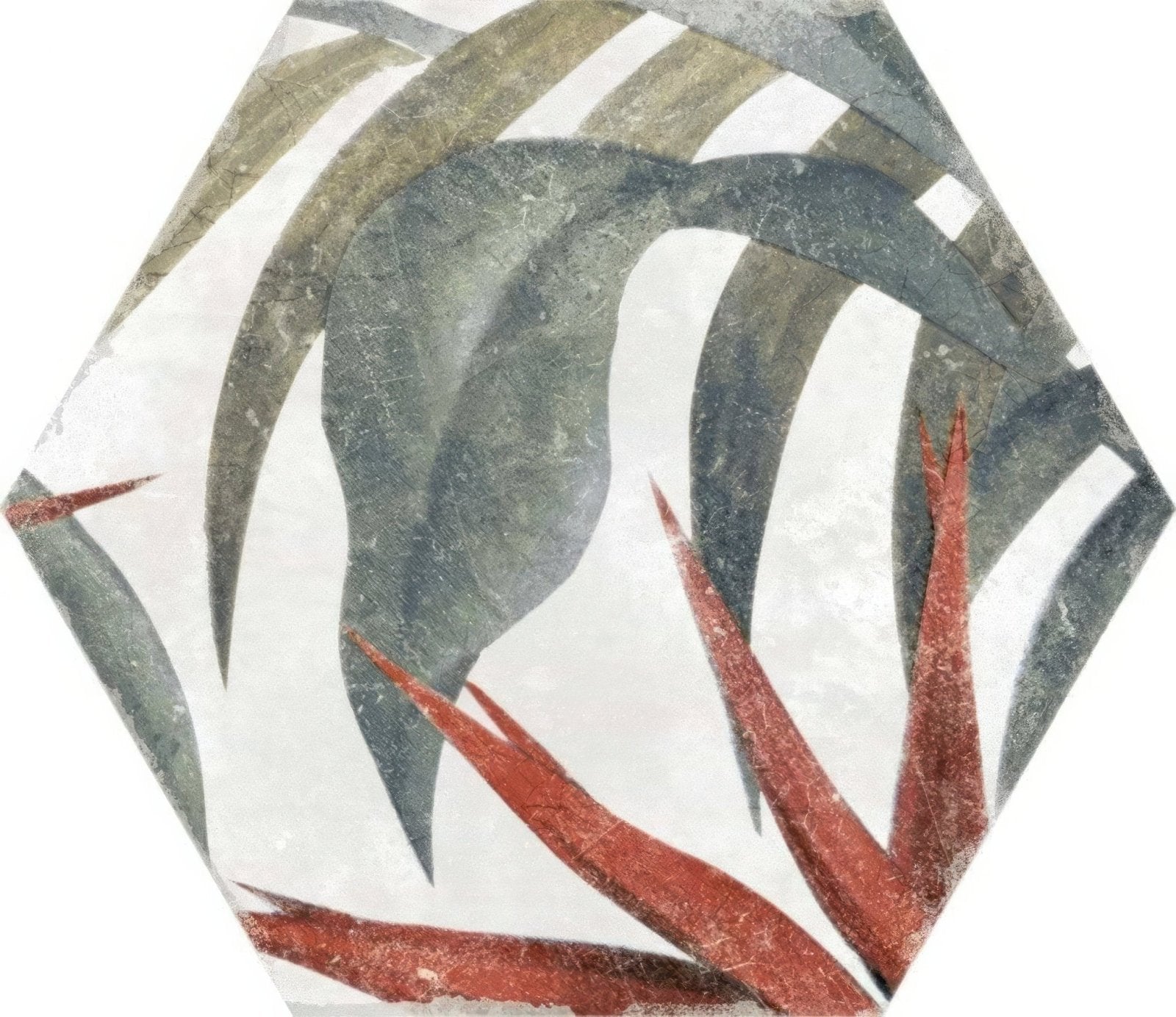 Botanical Hexagon White Floral