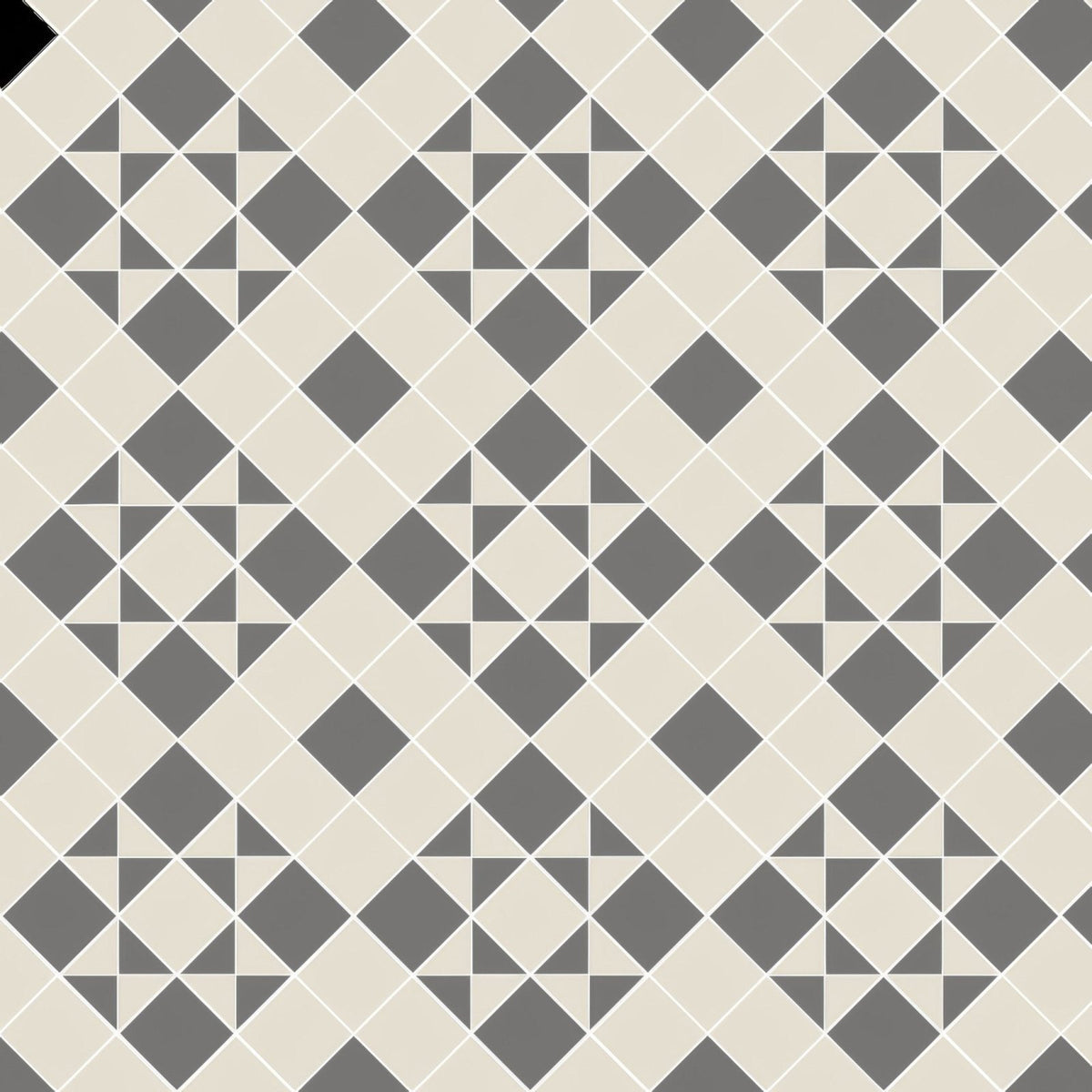 Braemar Revival Grey and Dover White – pattern detail