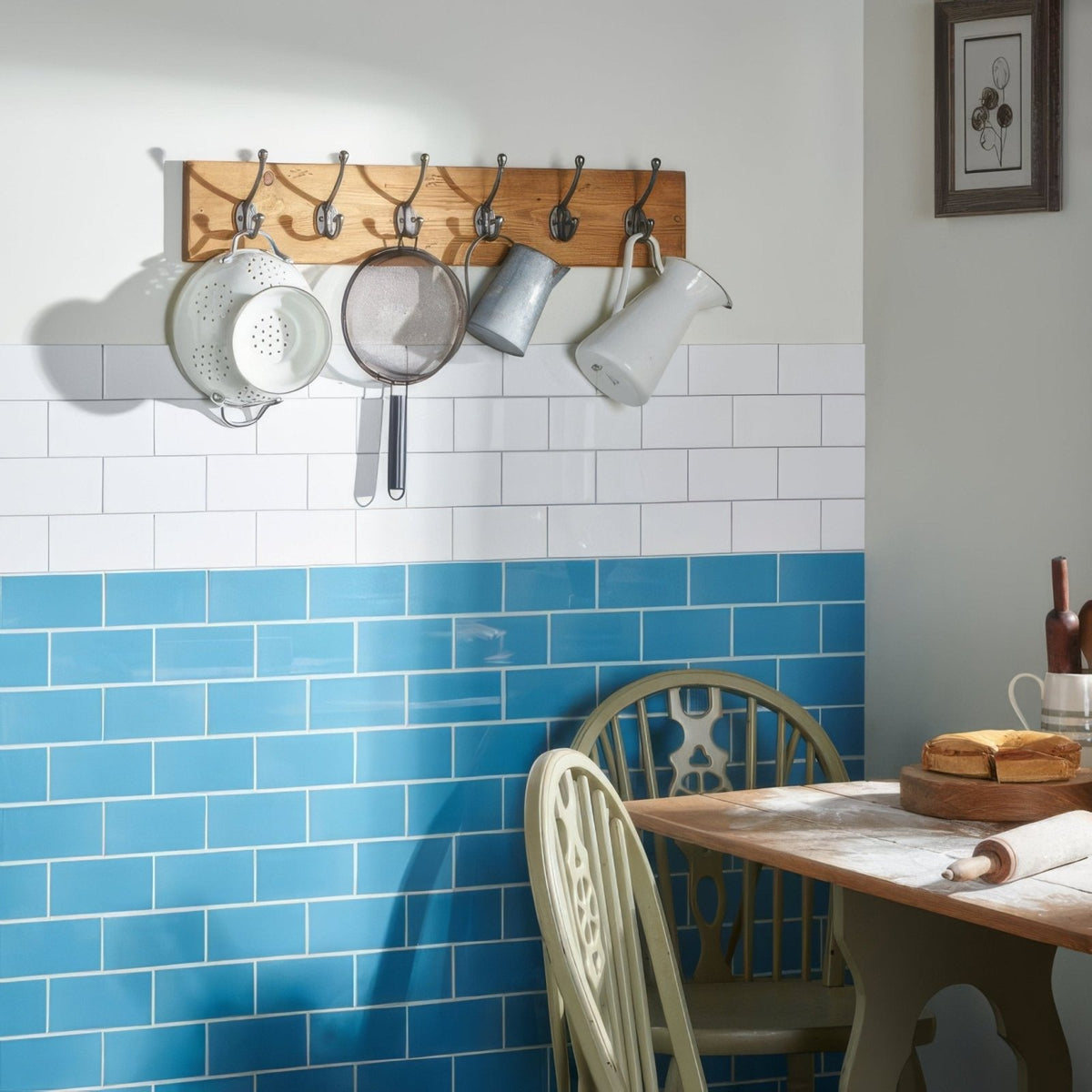 Brilliant White Half Tile in a kitchen setting