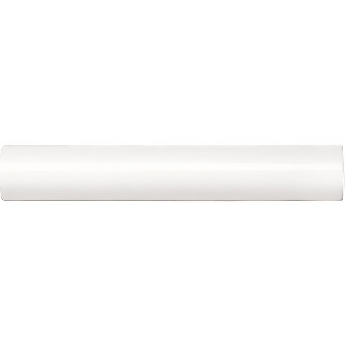 A sleek glossy white cylindrical brilliant white sigma moulding with a smooth uniform surface