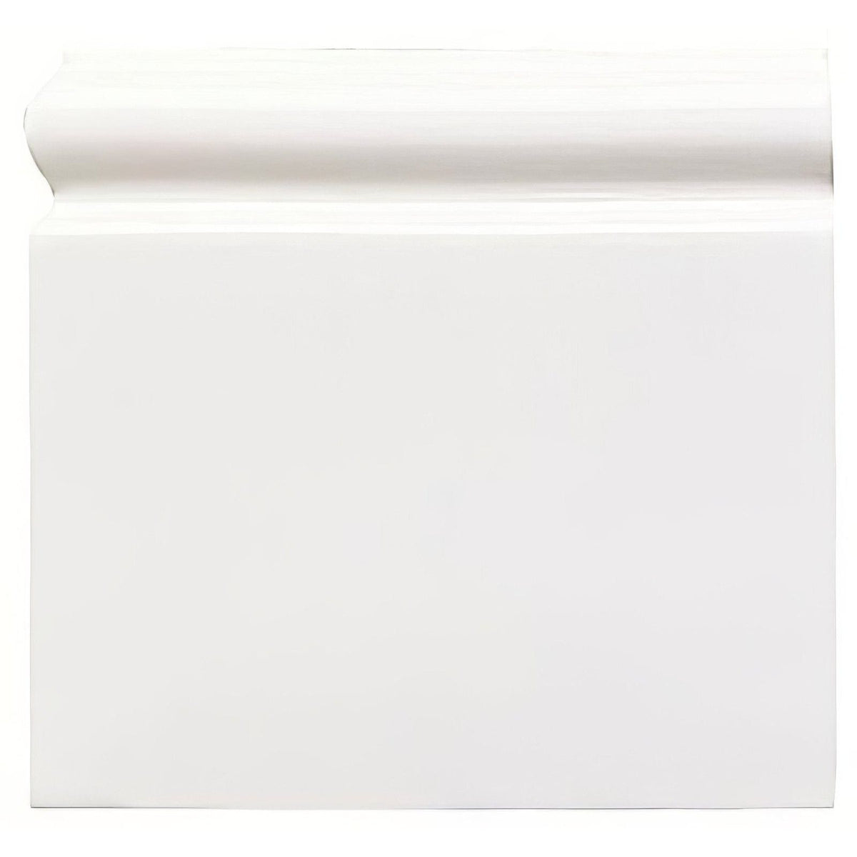 Brilliant White Skirting Left External Corner Ceramic Wall Tile - Gloss