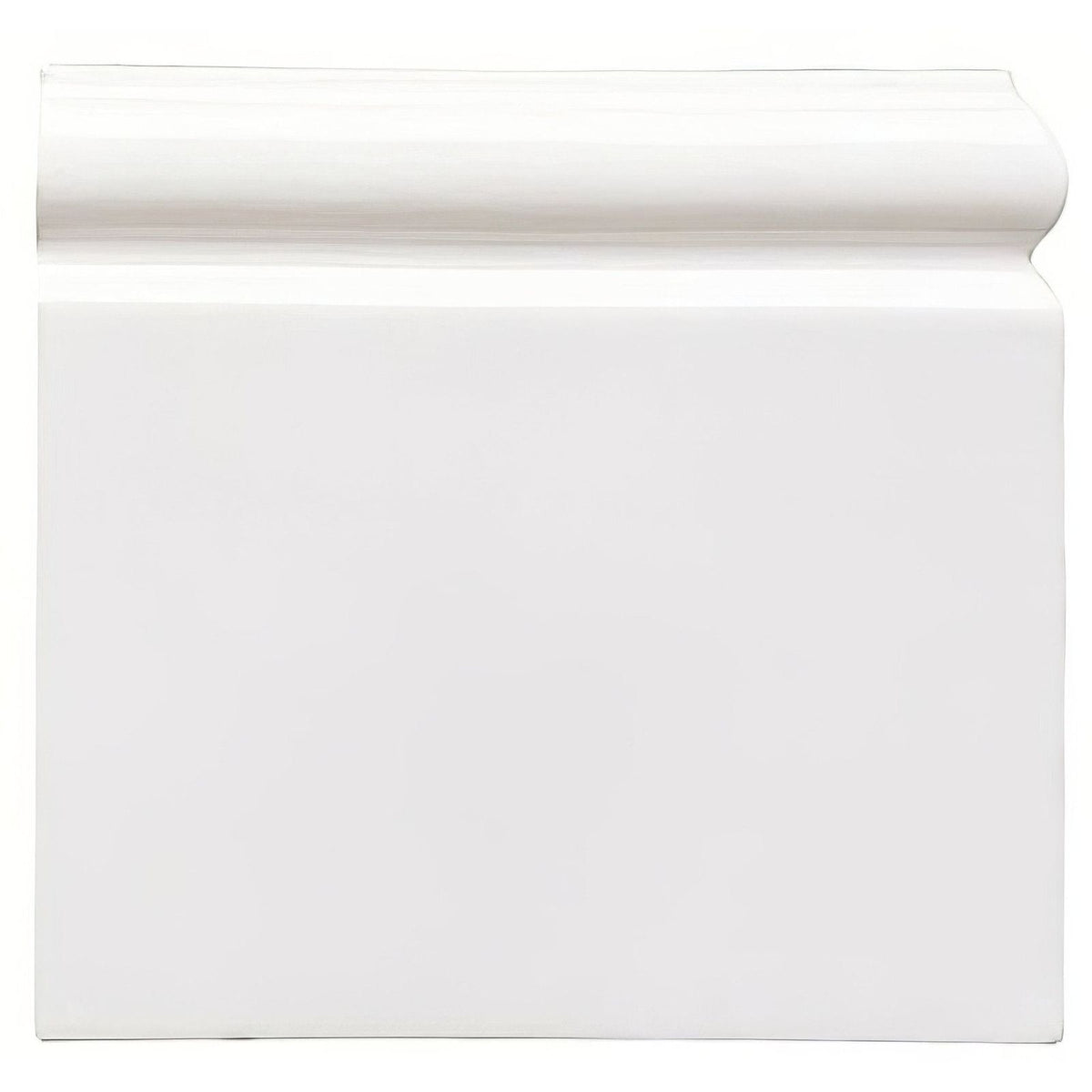 Brilliant White Skirting Right External Corner Ceramic Wall Tile - Gloss