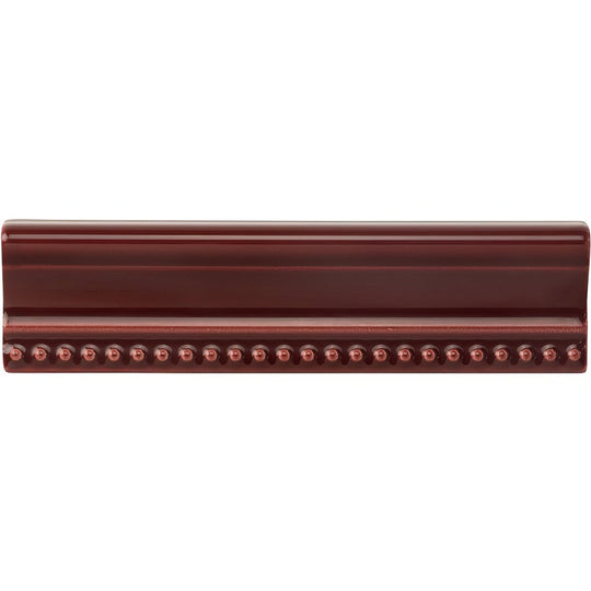 Burgundy Hogarth Moulding Ceramic Wall Tile 152x38mm - alternate view