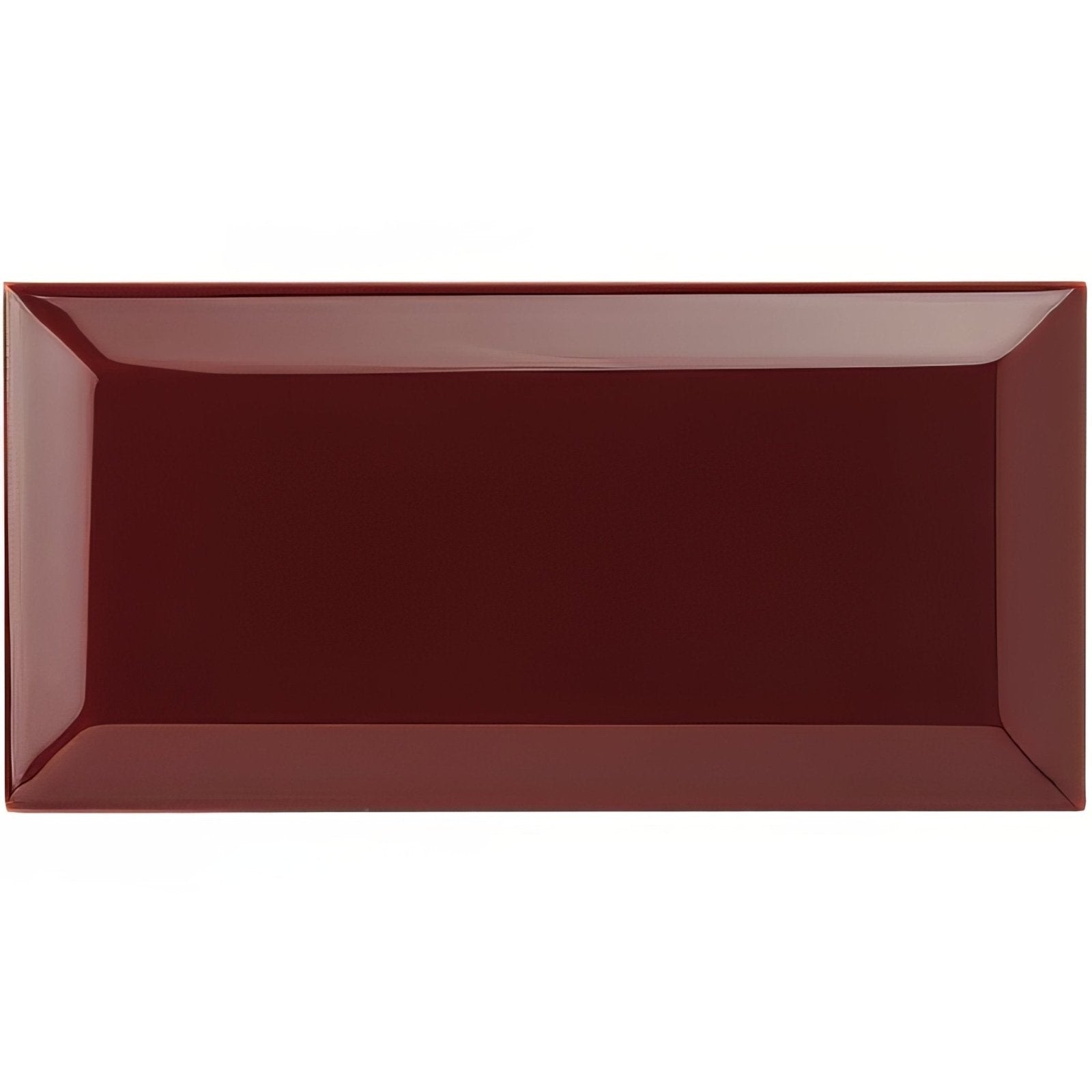 Burgundy Metro Bevelled Tile