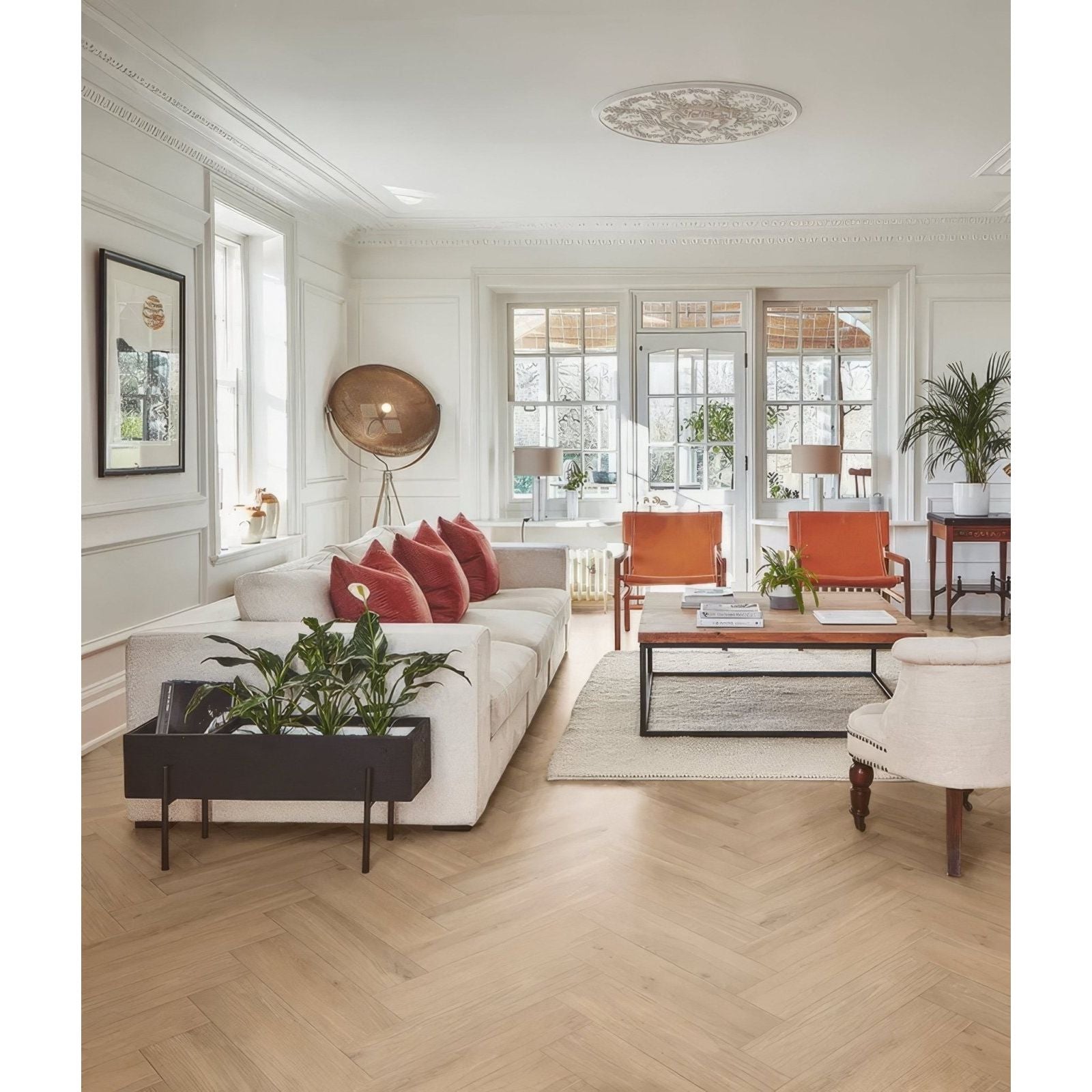 Burley Minerale Herringbone Click Tile shown as flooring