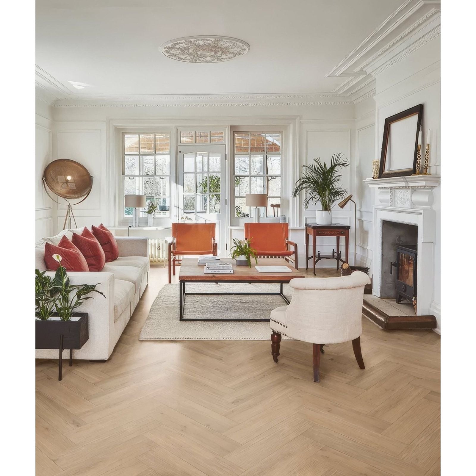 Burley Minerale Herringbone Click Tile – pattern detail