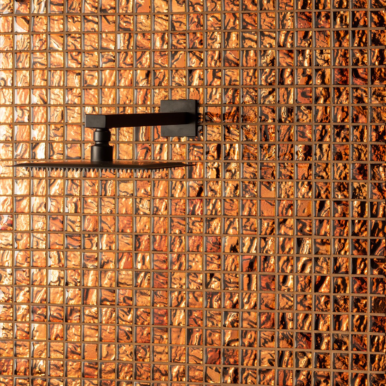 Byzantium Copper Glass Mosaic copper metallic mosaic tiles
