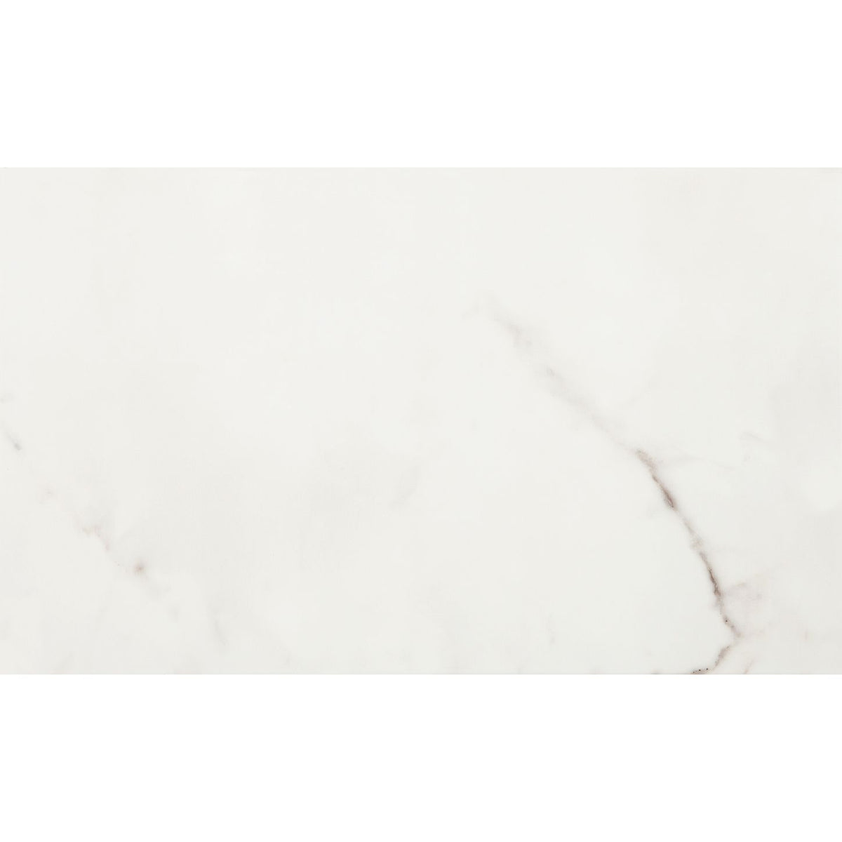 White marble tile calacatta blanco matt 33.3 x 55 x 0.9cm with subtle gray veining and matte finish
