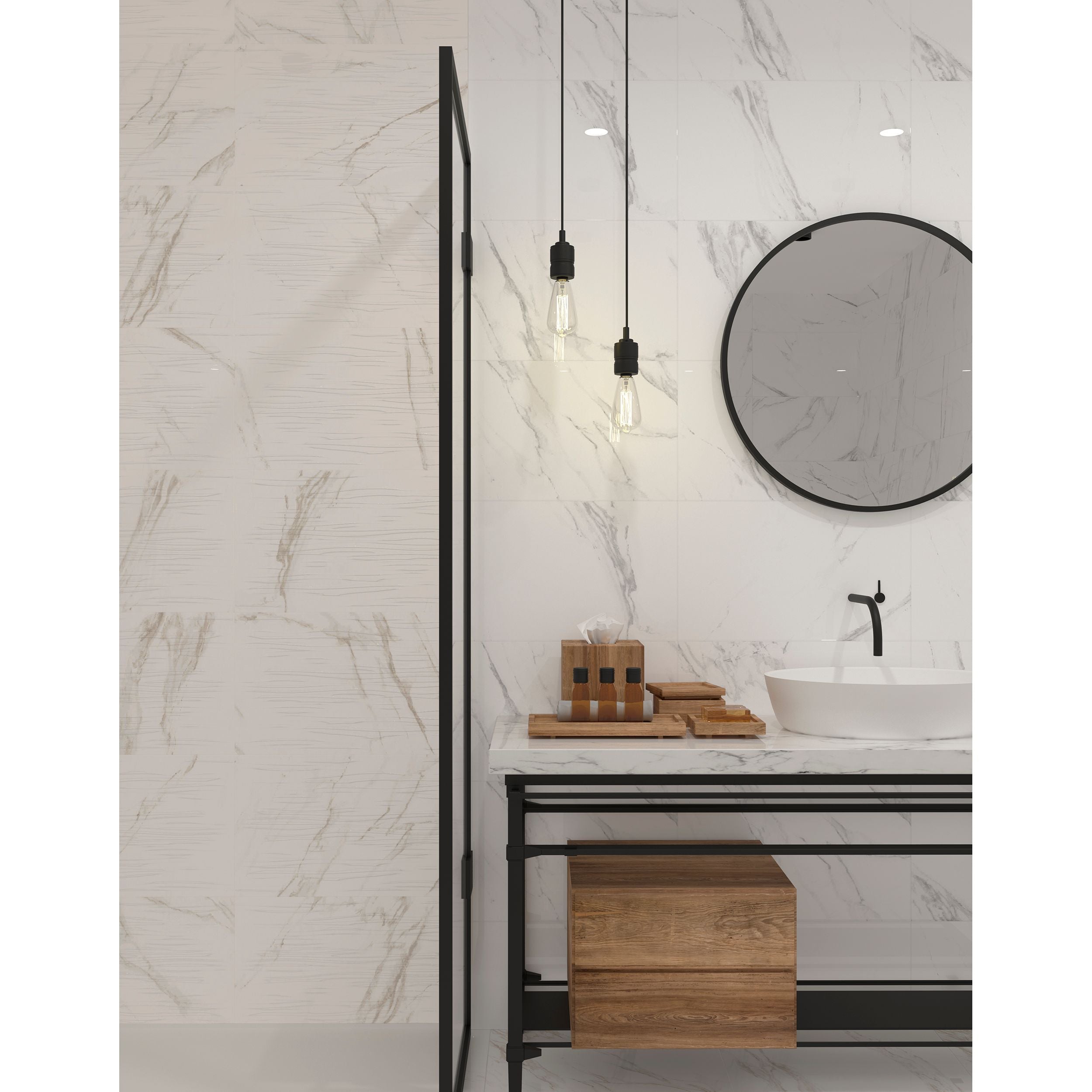 Calacatta Blanco Calacatta marble-effect tile
