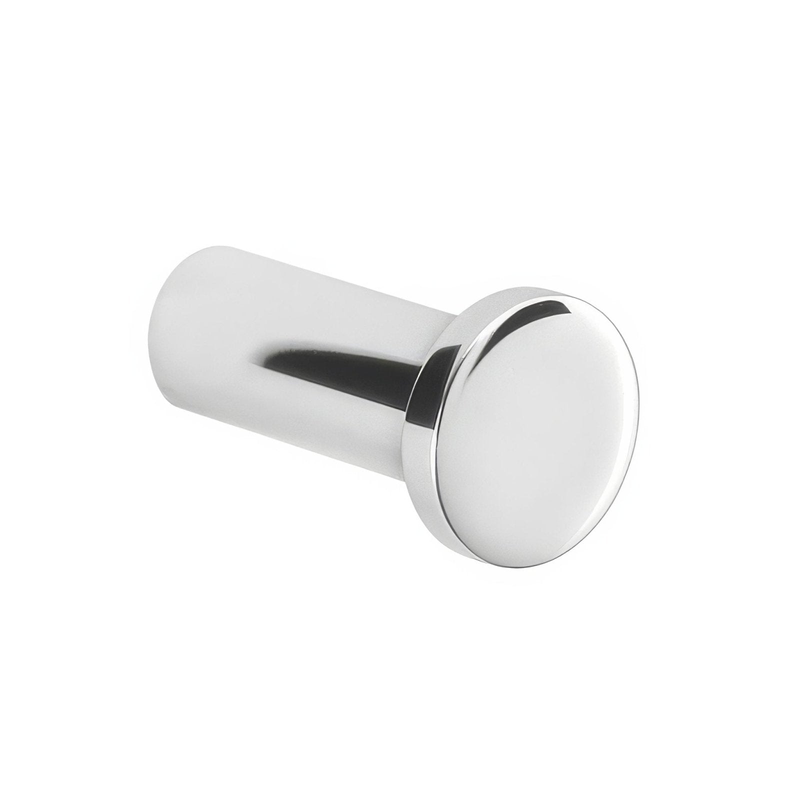 Chrome finished canarie hook wall hook with smooth rounded head and sleek metallic cylindrical design